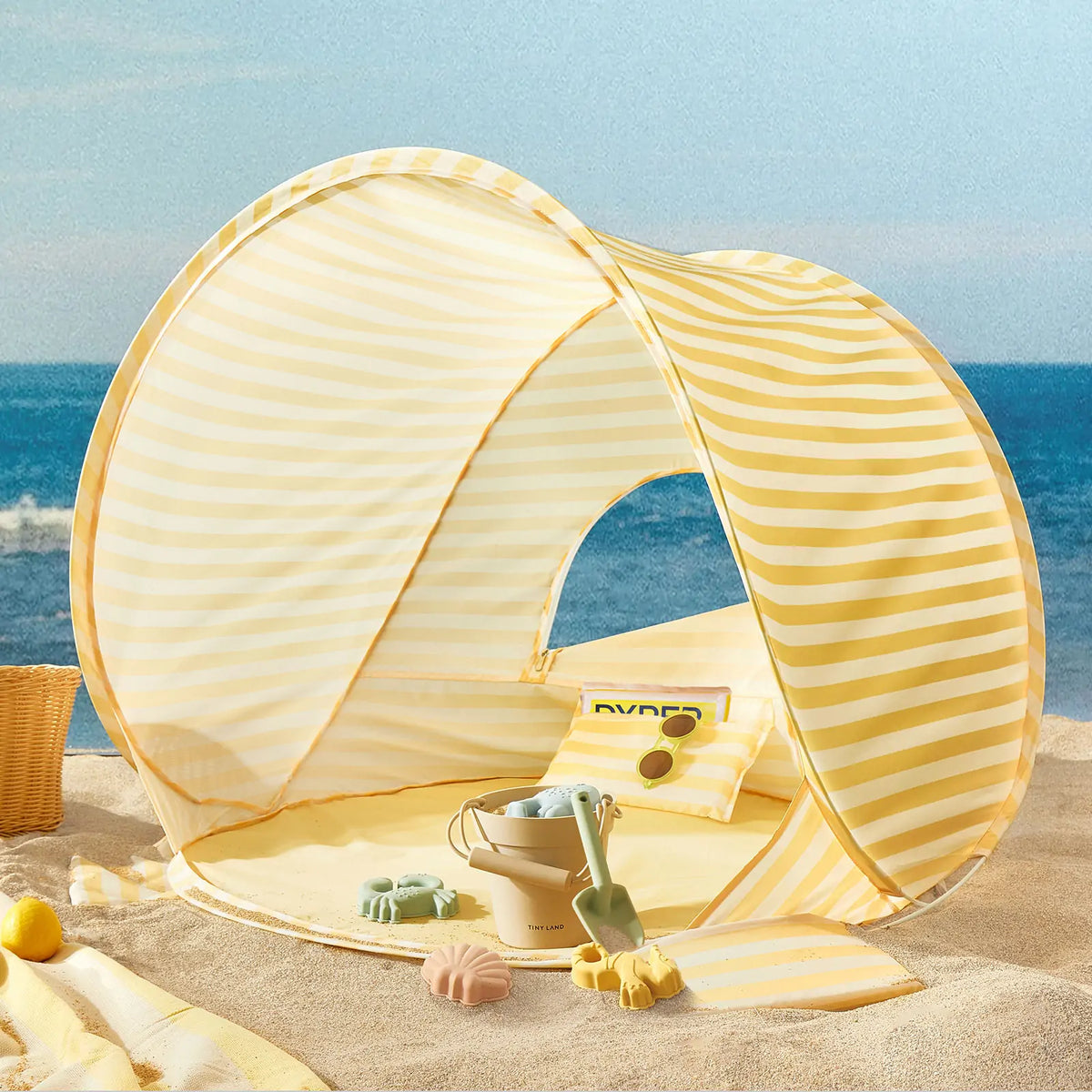 Tiny Land Beach Tent & Sand Toy Set for Kids