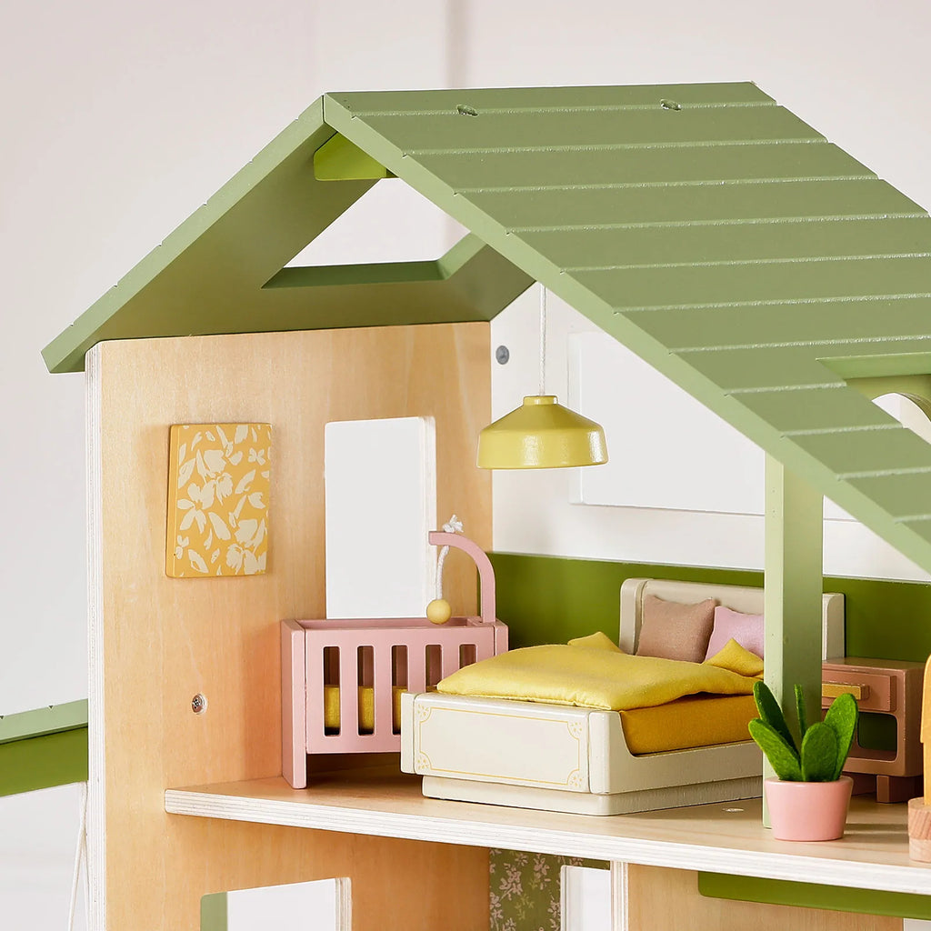 Tiny Land Sweetwood Edge Dollhouse — Green & Pink