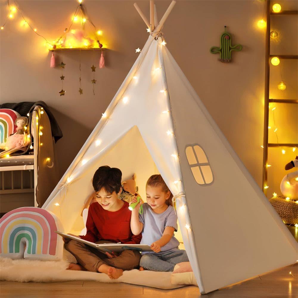 Tiny Land Kids’ Teepee Play Tent with Floor Mat