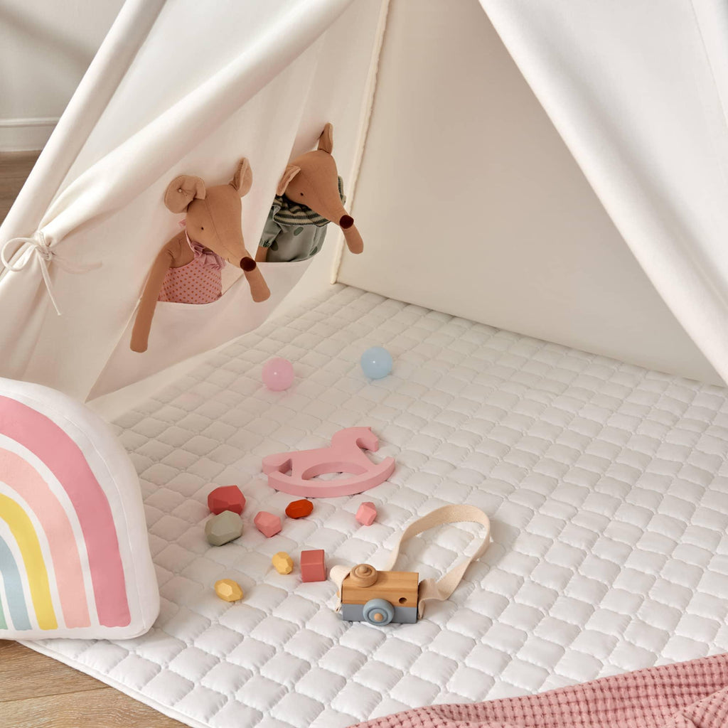 Tiny Land Kids’ Teepee Play Tent with Floor Mat