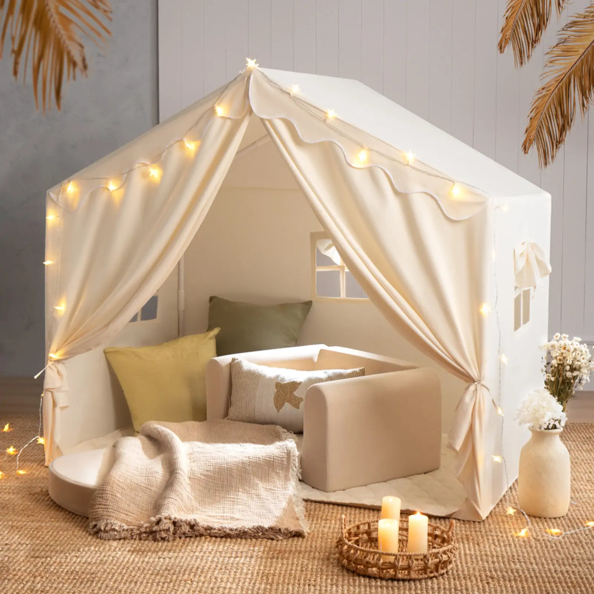 Tiny Land Large Kids’ Play Tent with Star Lights