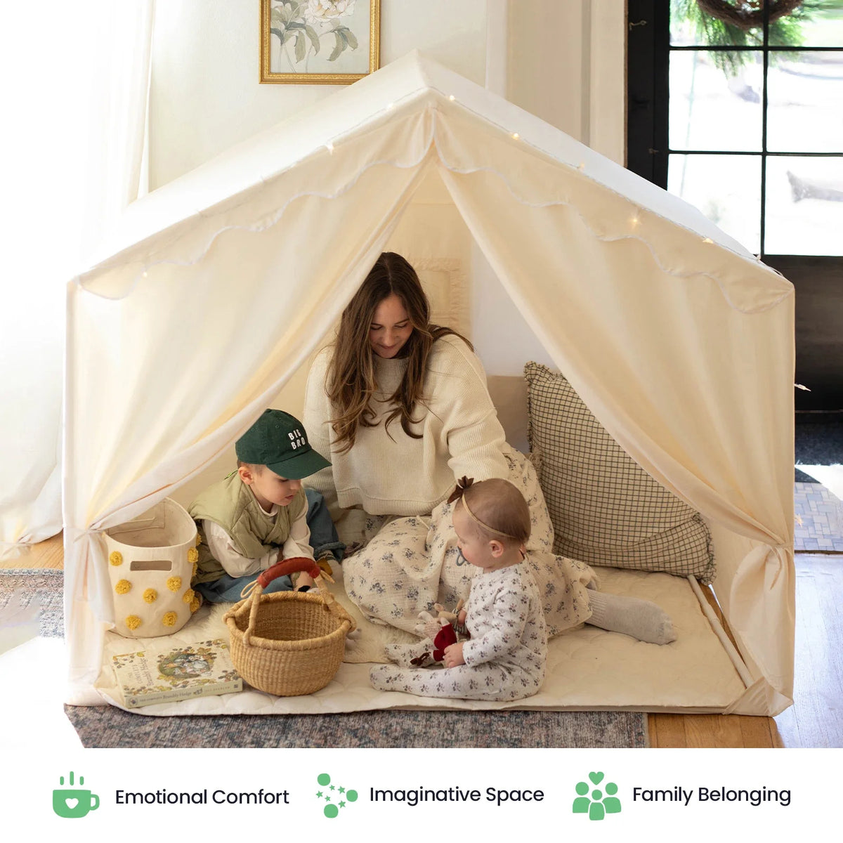 Tiny Land Large Kids’ Play Tent with Star Lights