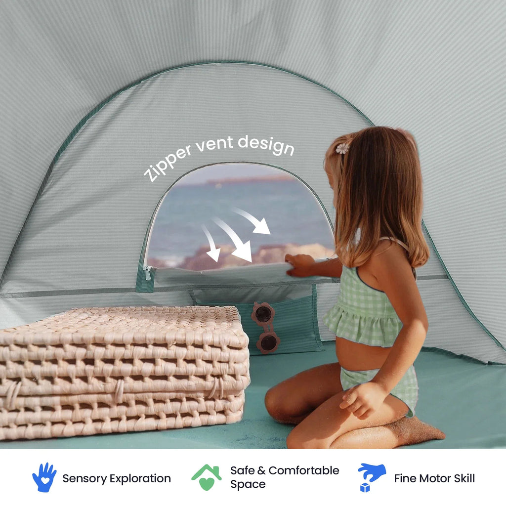 Tiny Land Beach Tent & Sand Toy Set for Kids