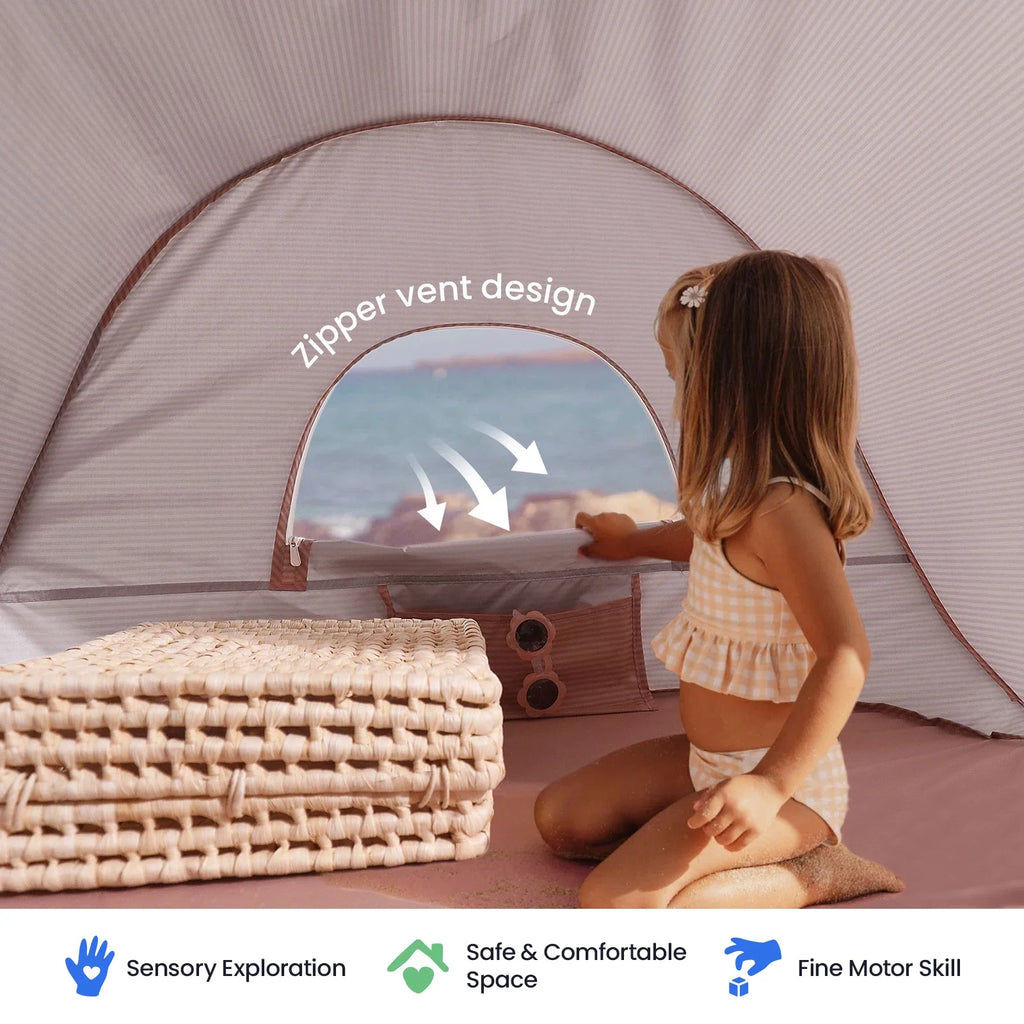 Tiny Land Beach Tent & Sand Toy Set for Kids
