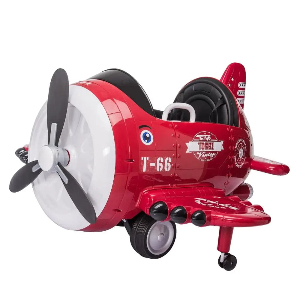 TOBBI 12V Kids' Electric Ride-On Airplane