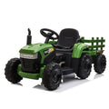 TOBBI 12V Kids' Electric Ride-On Tractor with Trailer