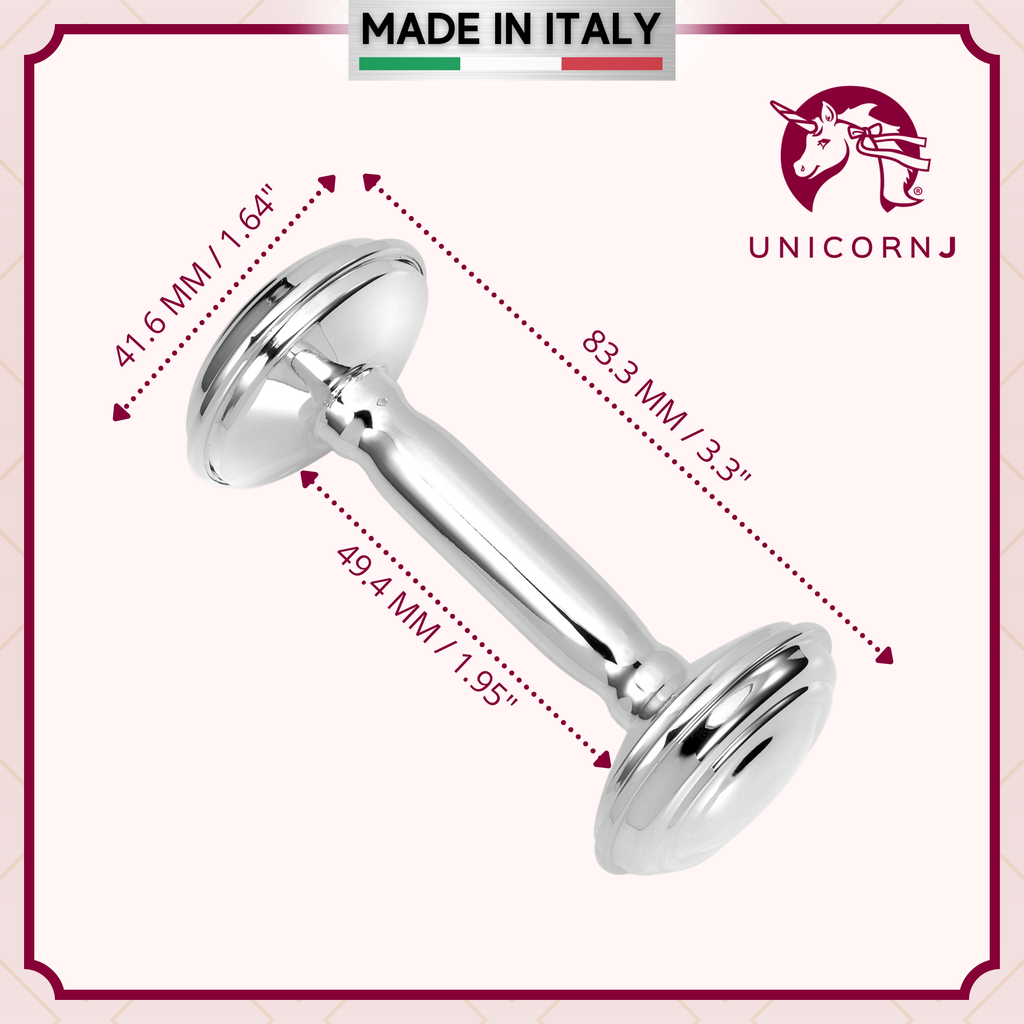 Personalized Sterling Silver Baby Rattle Keepsake – Made in Italy