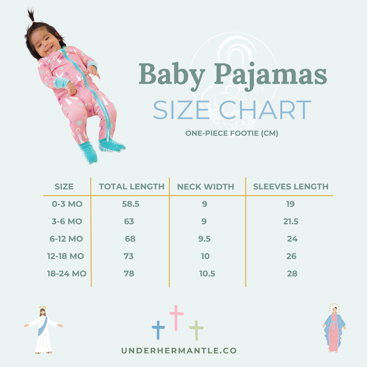 Baby Prayer Print Bamboo Footed Pajamas