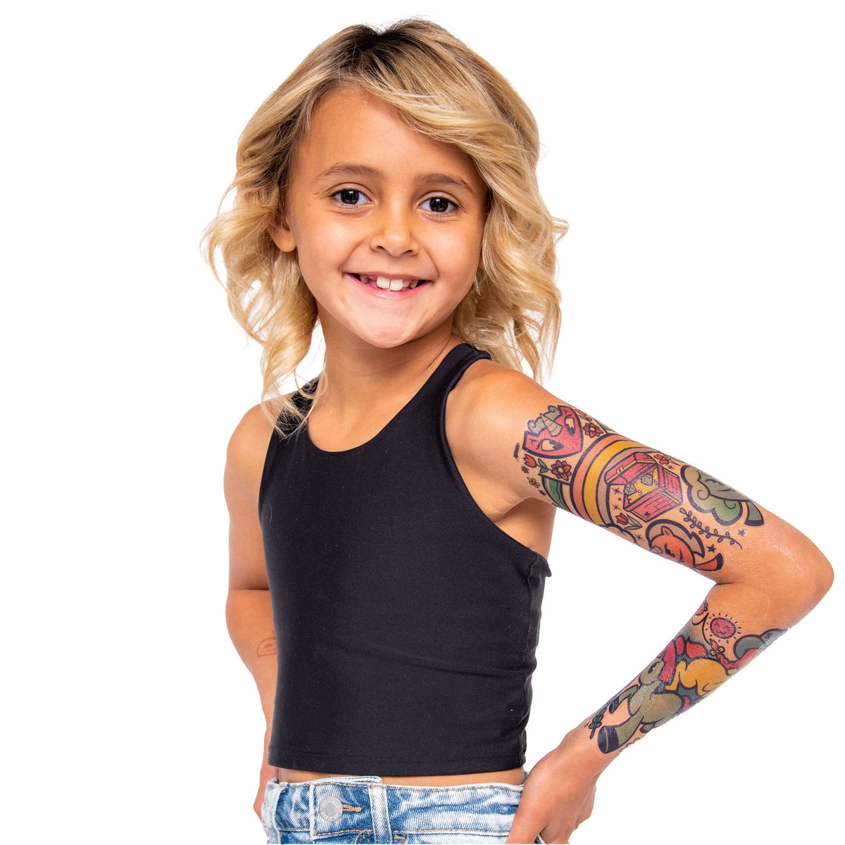 Unicorn Power Temporary Tattoo Sleeve for Kids
