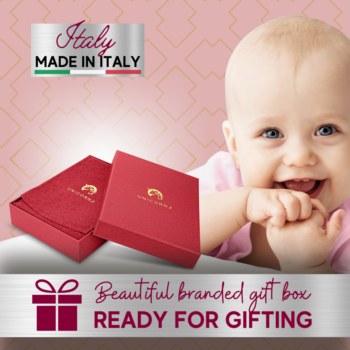 Personalized Sterling Silver Baby Rattle Keepsake – Made in Italy