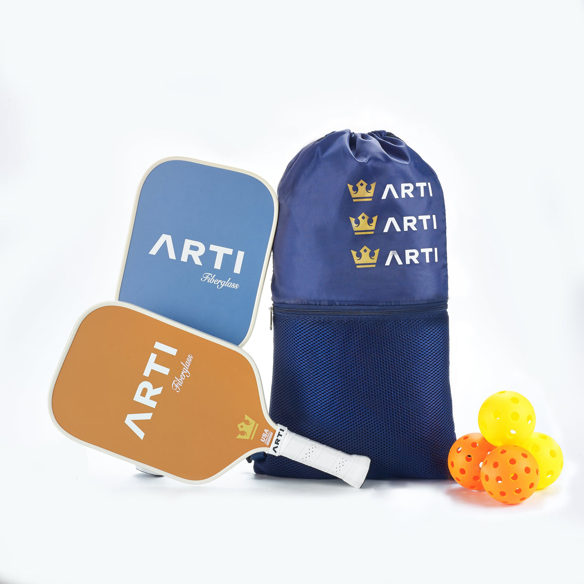 ARTI Horizon Duo Pickleball Set — 2 Paddles, 4 Balls & Carry Bag