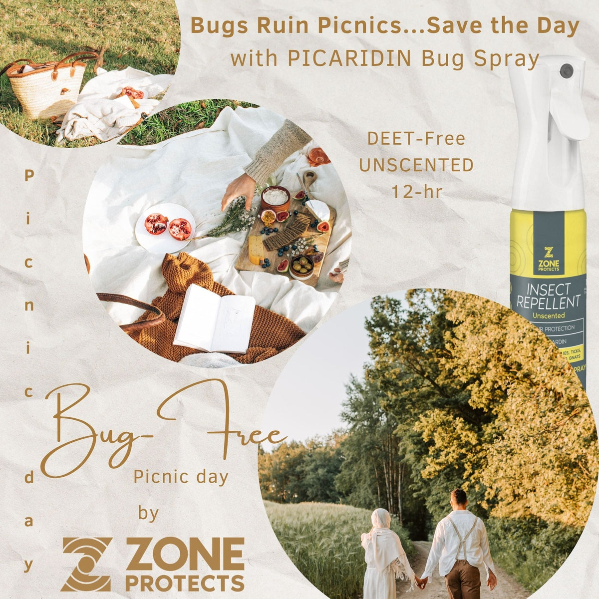 Zone Protects Unscented Picaridin Insect Repellent — 10 oz Mistosol