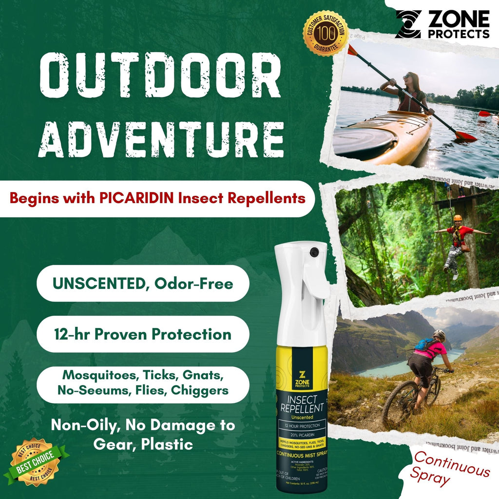 Zone Protects Unscented Picaridin Insect Repellent — 10 oz Mistosol