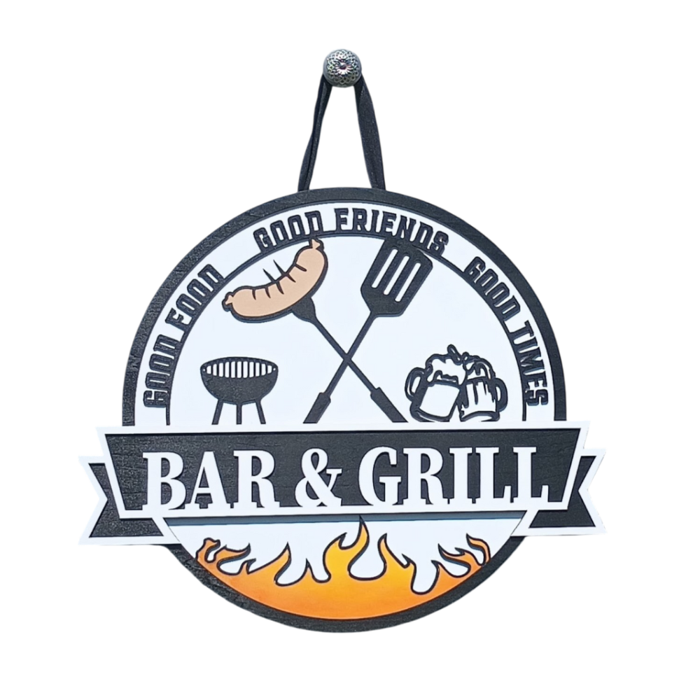 Bar & Grill Sign for Outdoor Patio Kitchens