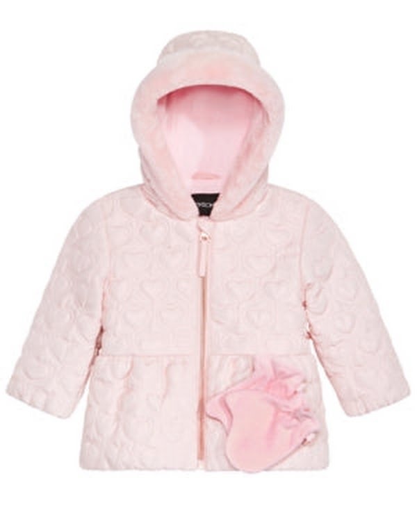 S. Rothschild & Co. Baby Quilted-Heart Jacket & Mittens
