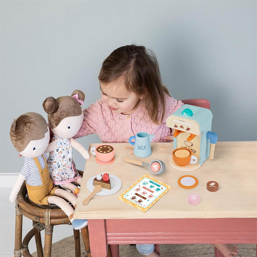 Tiny Land Wooden Play Coffee Maker Set