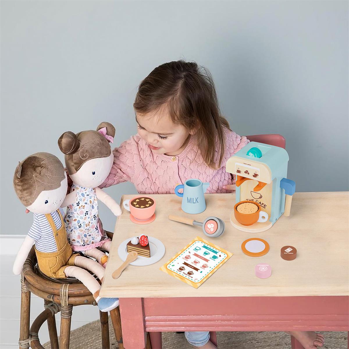 Tiny Land Wooden Play Coffee Maker Set
