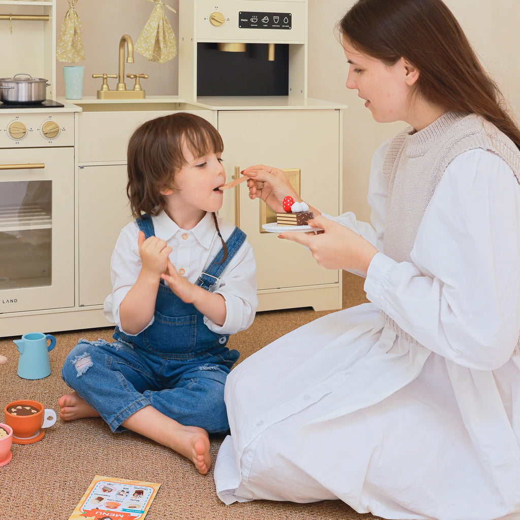 Tiny Land Wooden Play Coffee Maker Set