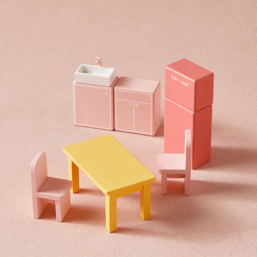 Tiny Land Sweetwood Wooden Dollhouse with Furniture – No Dolls