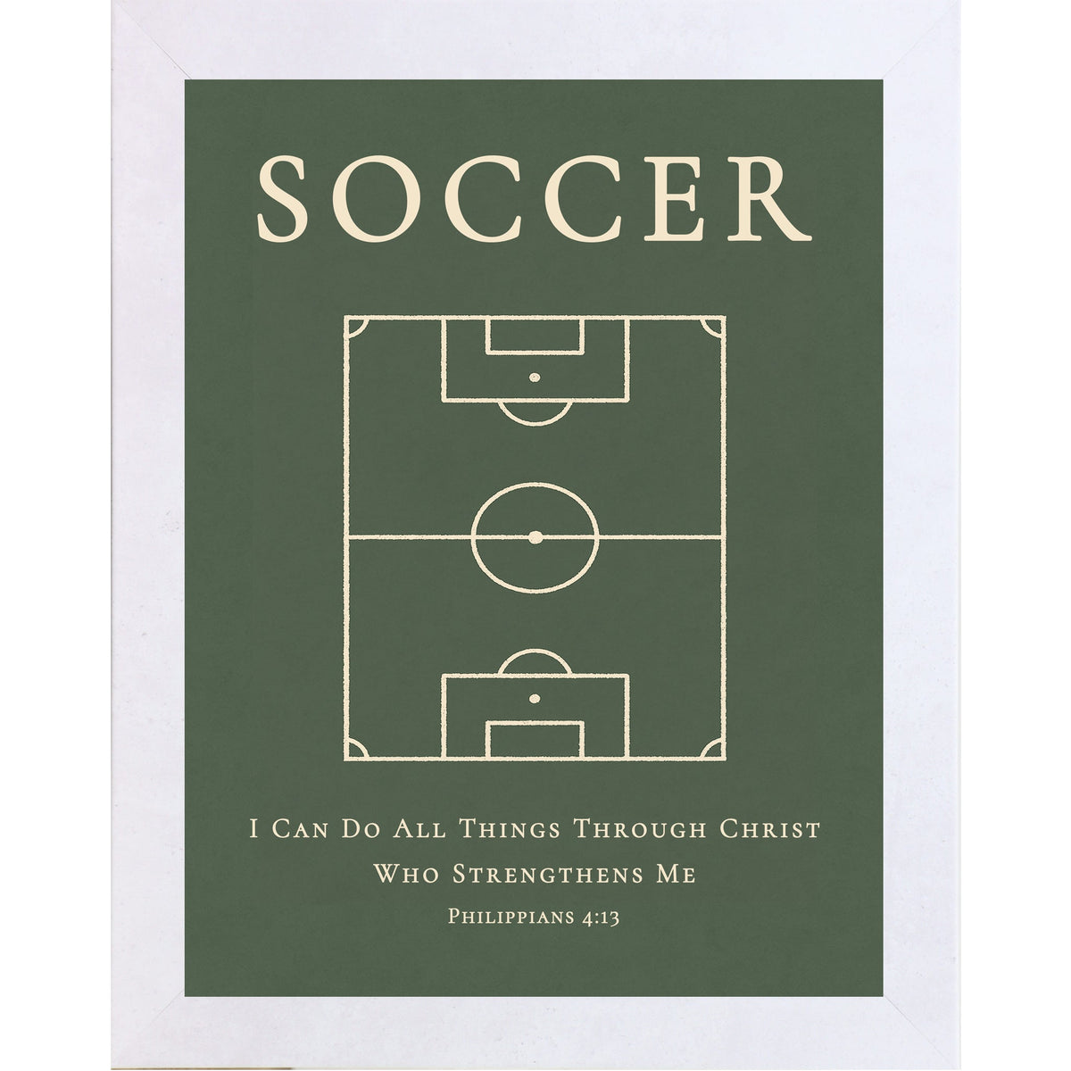 Philippians 4:13 Soccer Inspirational Wall Art