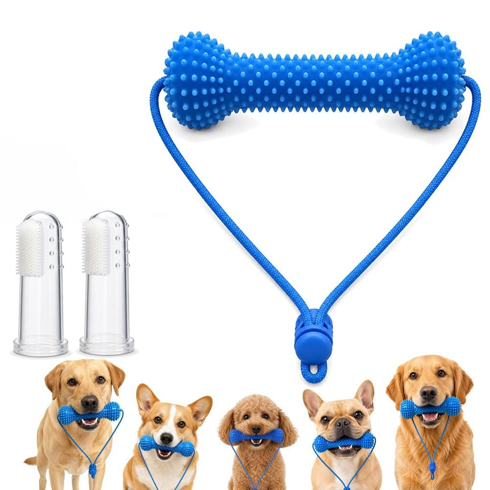 Dual-Action Canine Dental Prop, Bite And Brush Dental Toy For Dogs