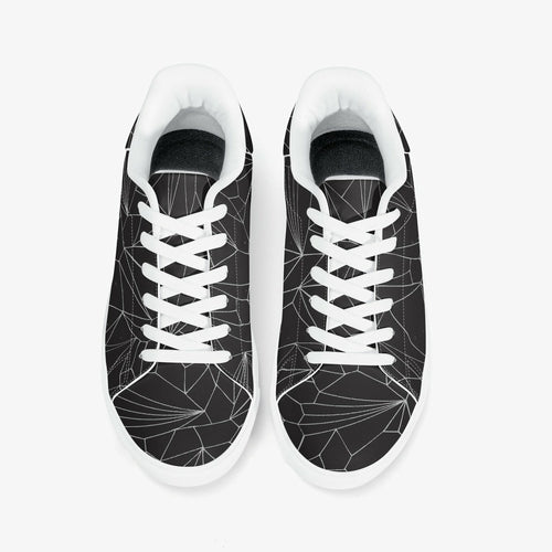 Jacki Easlick Architectural Print Leather Low-Top Sneakers