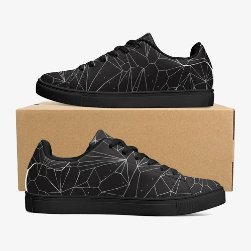 Jacki Easlick Architectural Print Leather Low-Top Sneakers