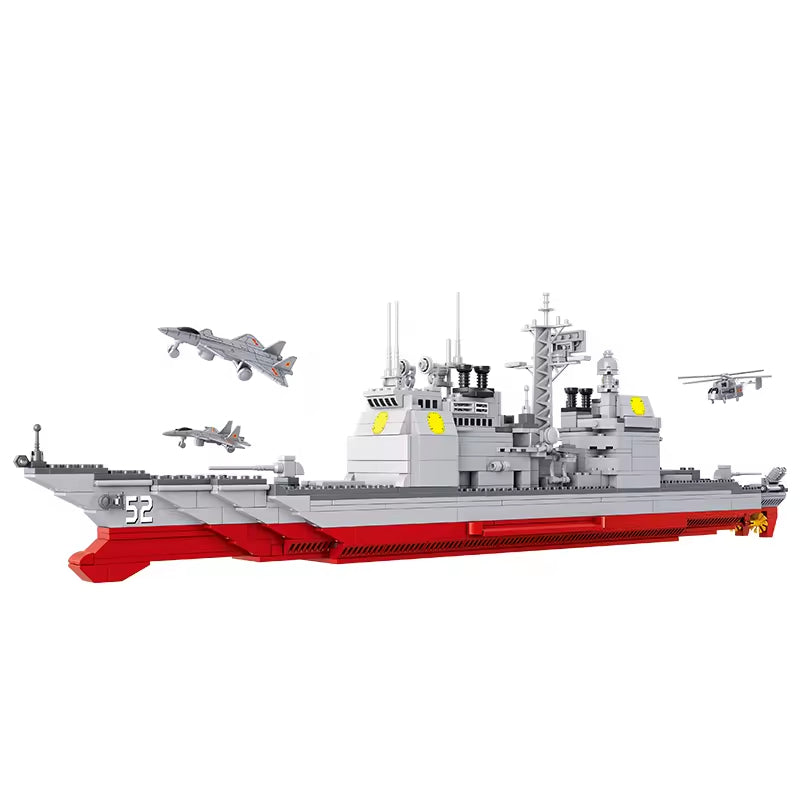 883-Piece Military Cruiser Ship Model Kit