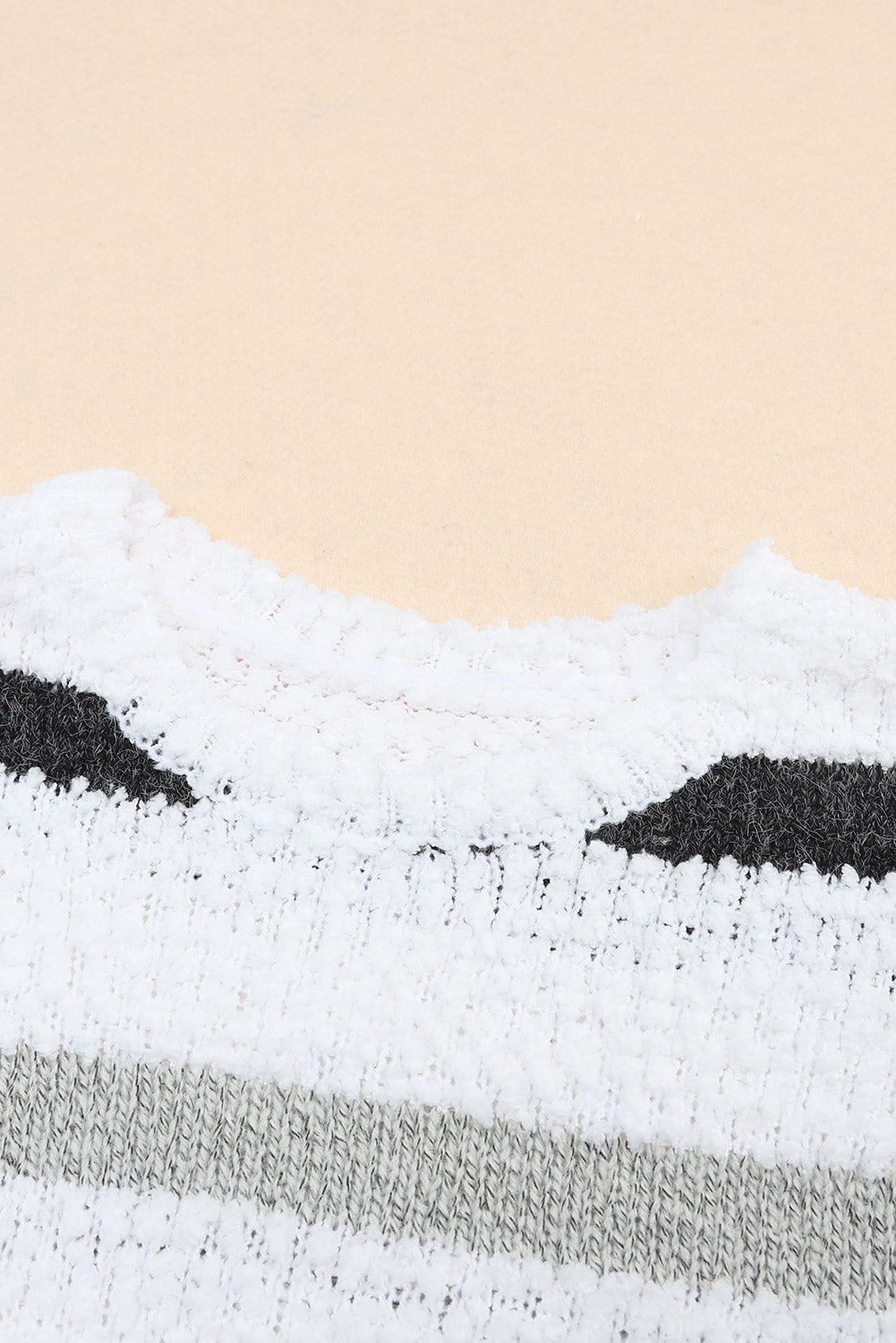Women's Striped Popcorn-Knit Sweater