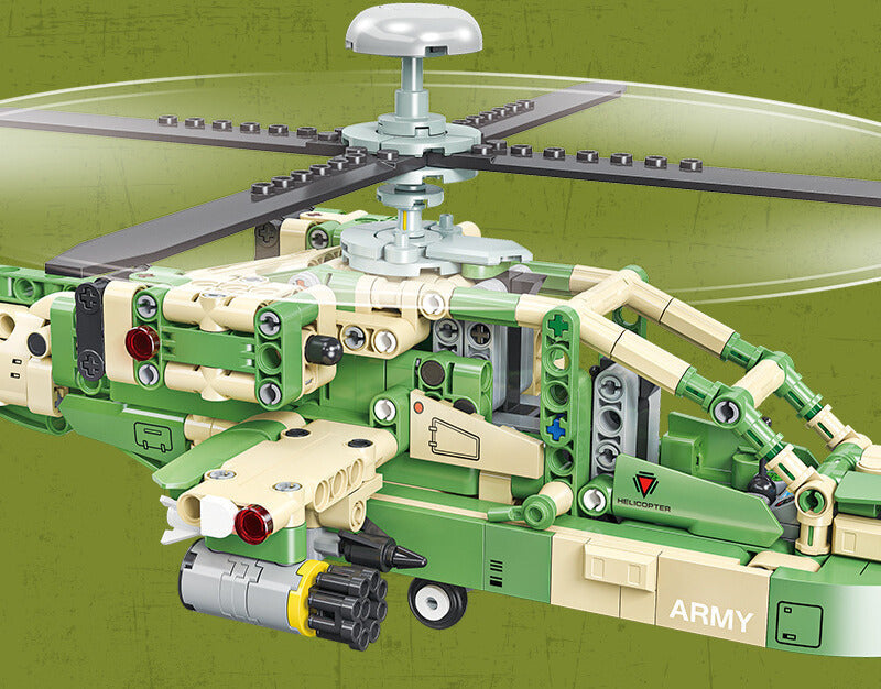 Mil-Blox AH-64 Apache Helicopter Building Set