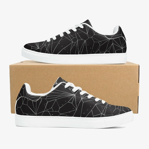 Jacki Easlick Architectural Print Leather Low-Top Sneakers