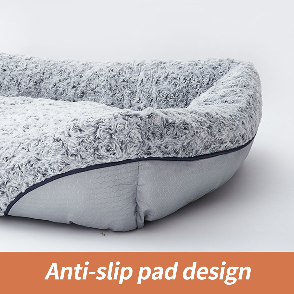 Swirl Rose Velvet Dog Beds For Small Medium Dogs Removable Cushion Calming Dog Sofa Beds Anti-Anxiety Machine