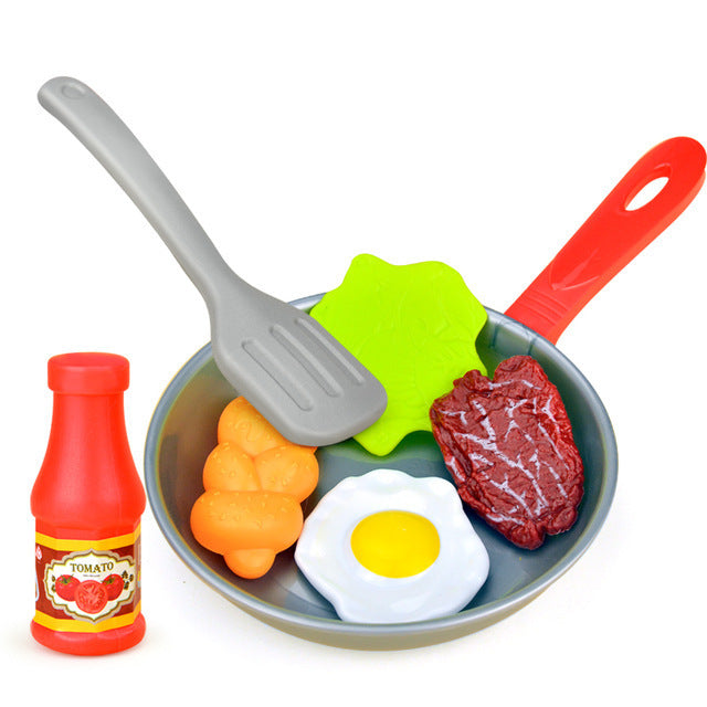 Kids’ Pretend Play Pan, Spatula & Steak Set