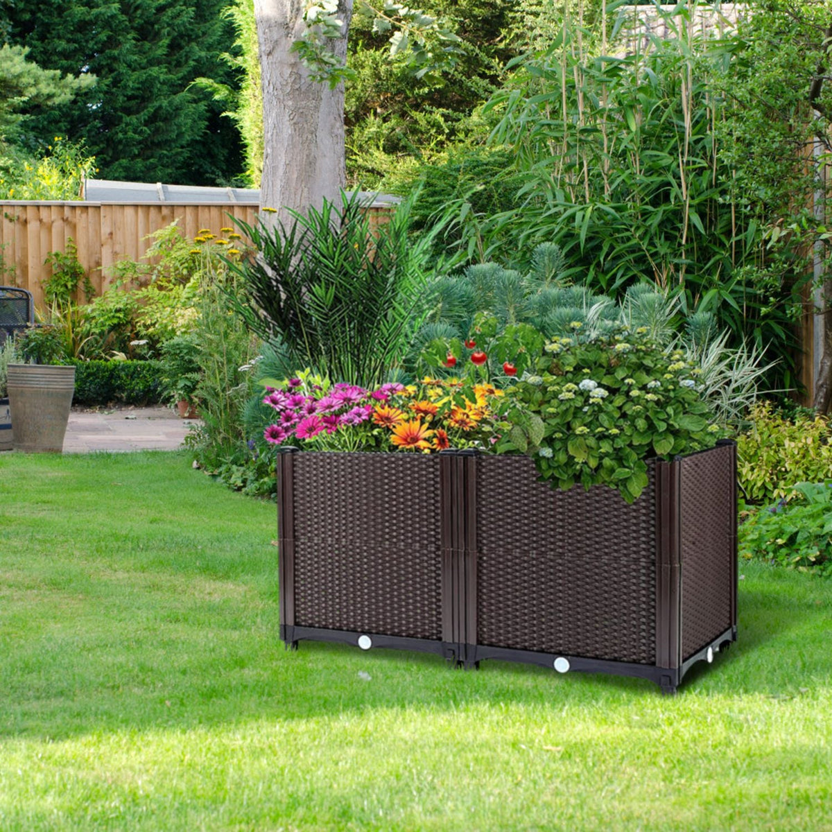 Self-Watering Raised Garden Planter Box