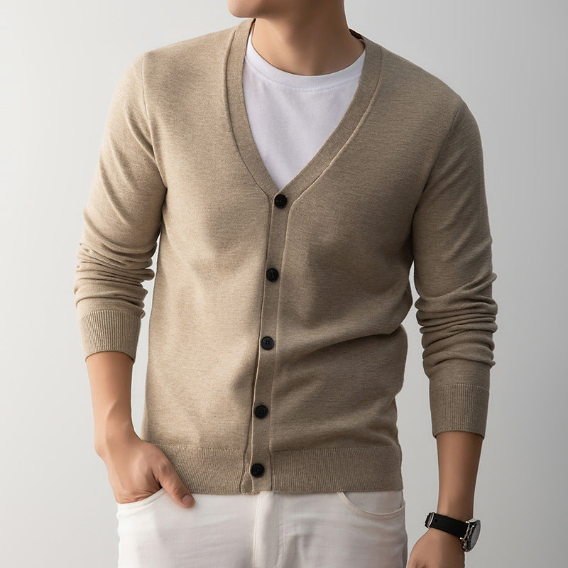 Men's Classic V-Neck Knit Cardigan