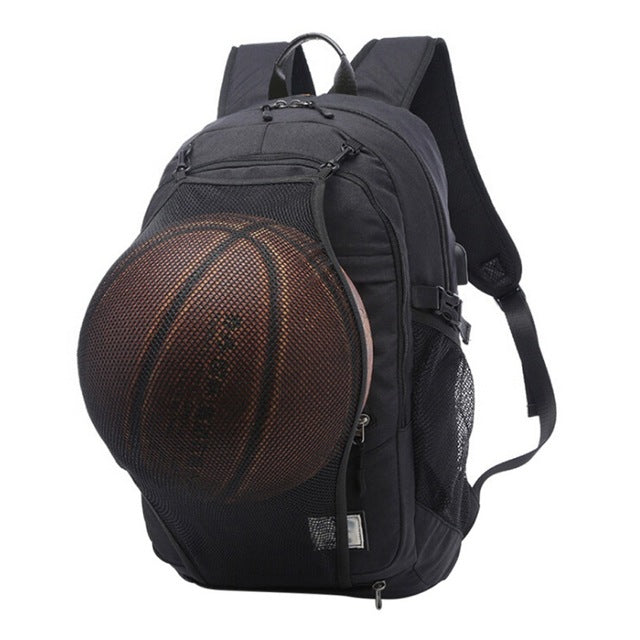 Basketball Backpack with Ball Net & Laptop Storage