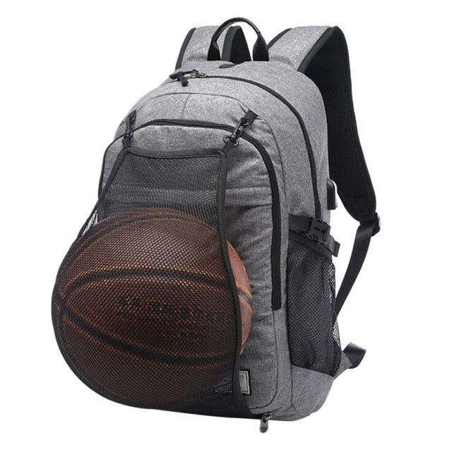 Basketball Backpack with Ball Net & Laptop Storage
