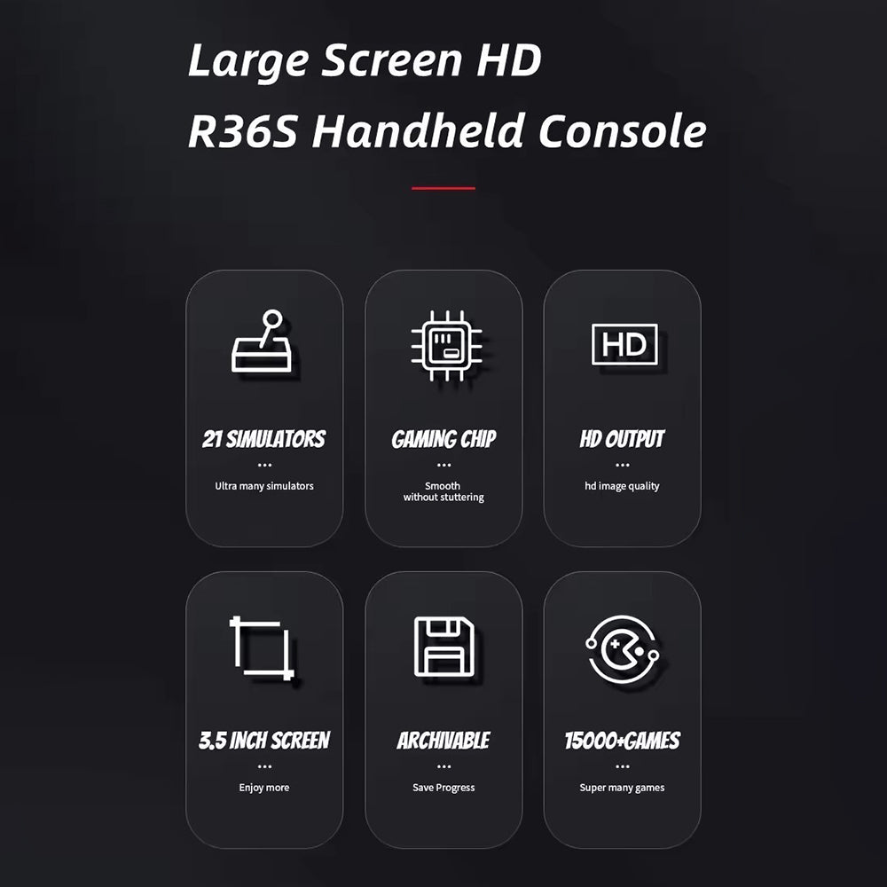R36S Retro Handheld Console — 3.5-Inch Screen