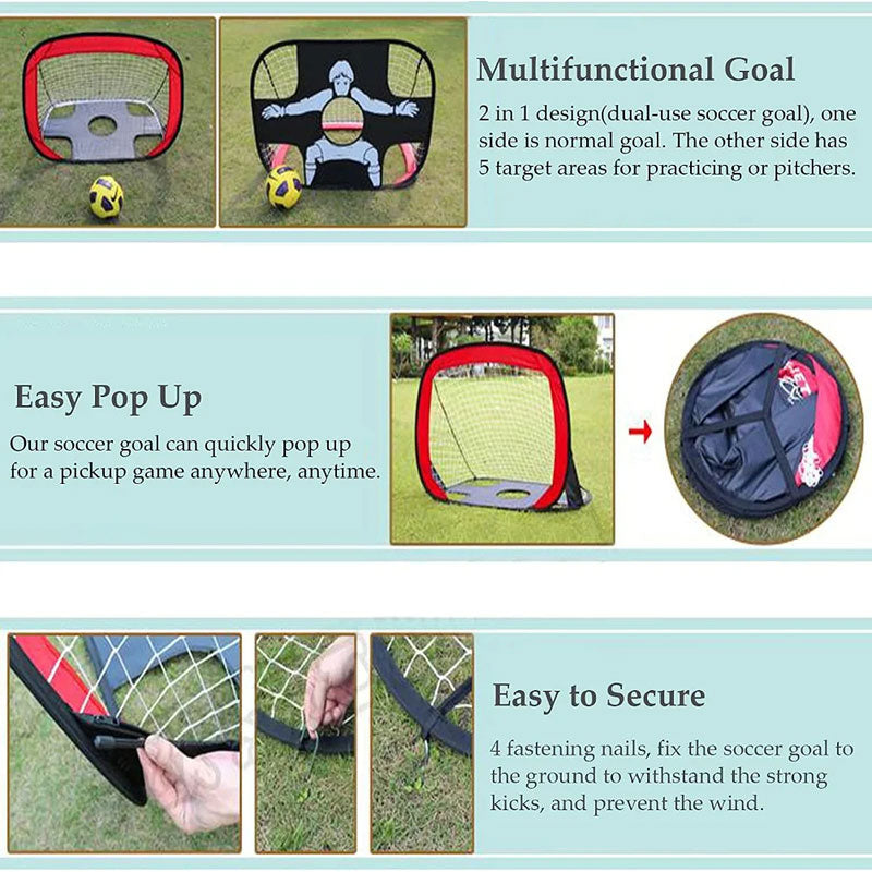 Portable Folding Soccer Training Goal