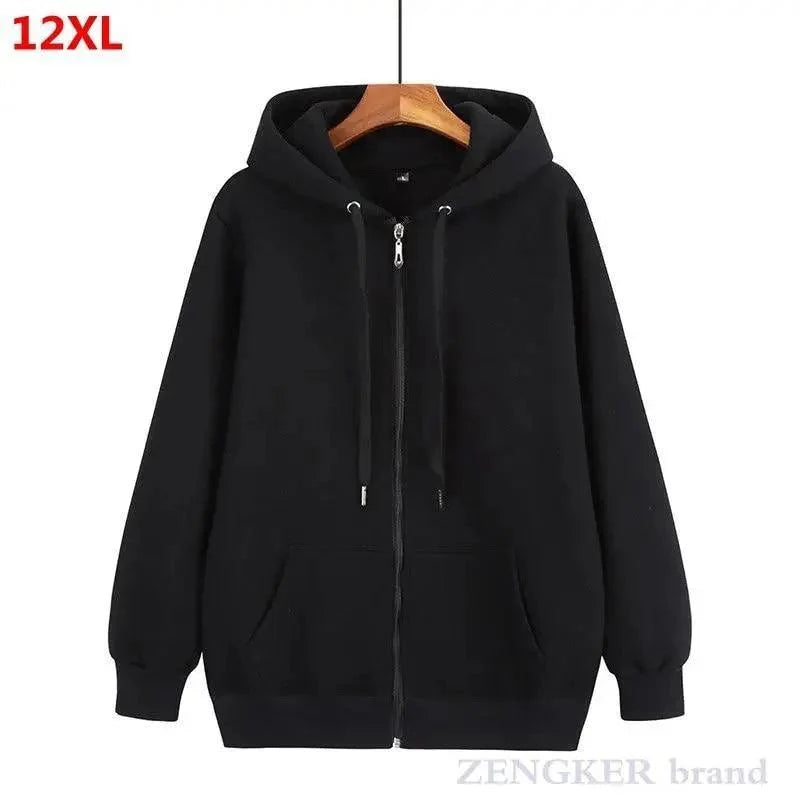 Men's Plus Size Zip-Up Fleece Hoodie