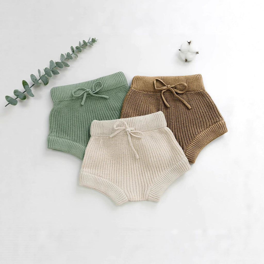 Baby Cotton Knit Shorts – Solid Colors