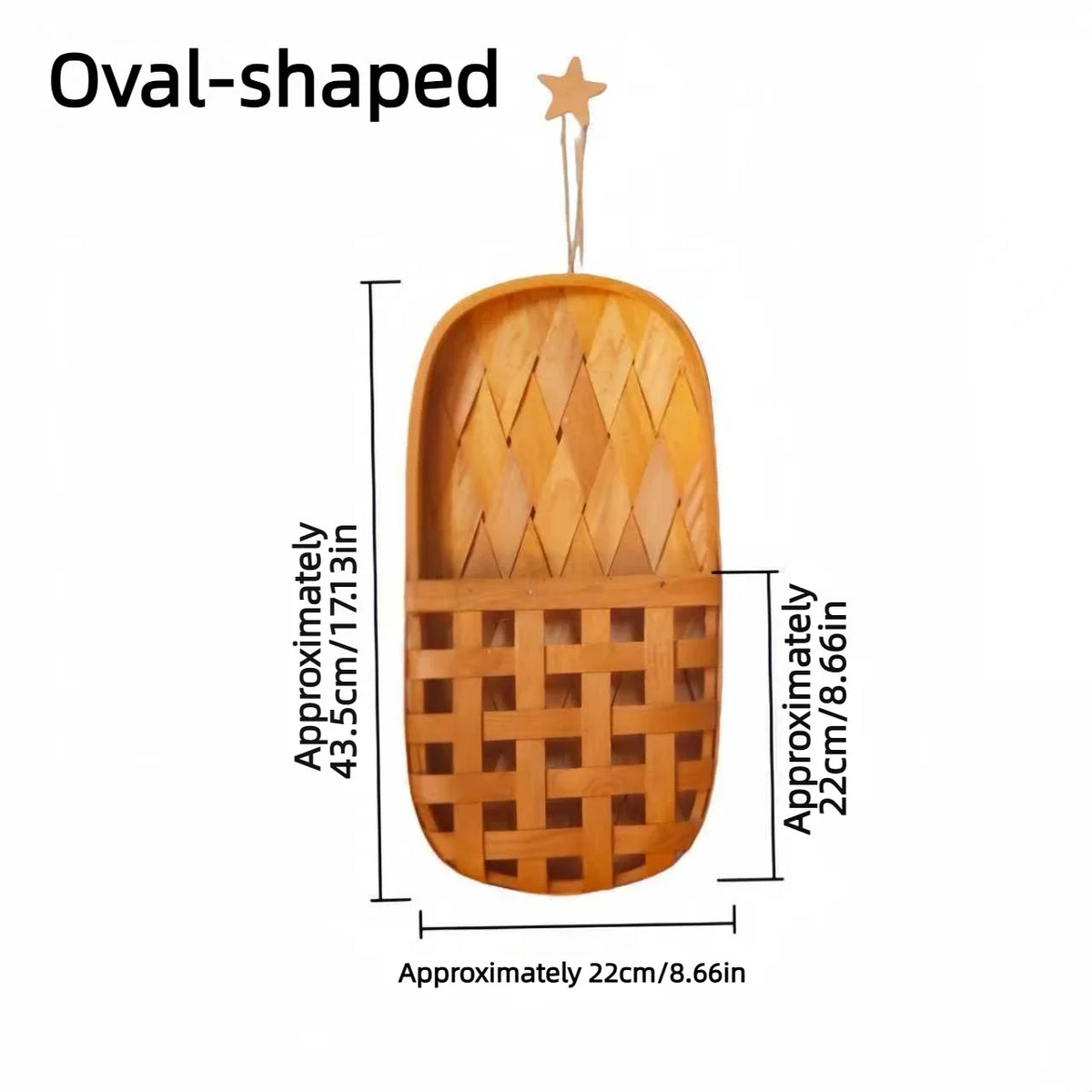 Handwoven Bamboo Wall Planter Basket