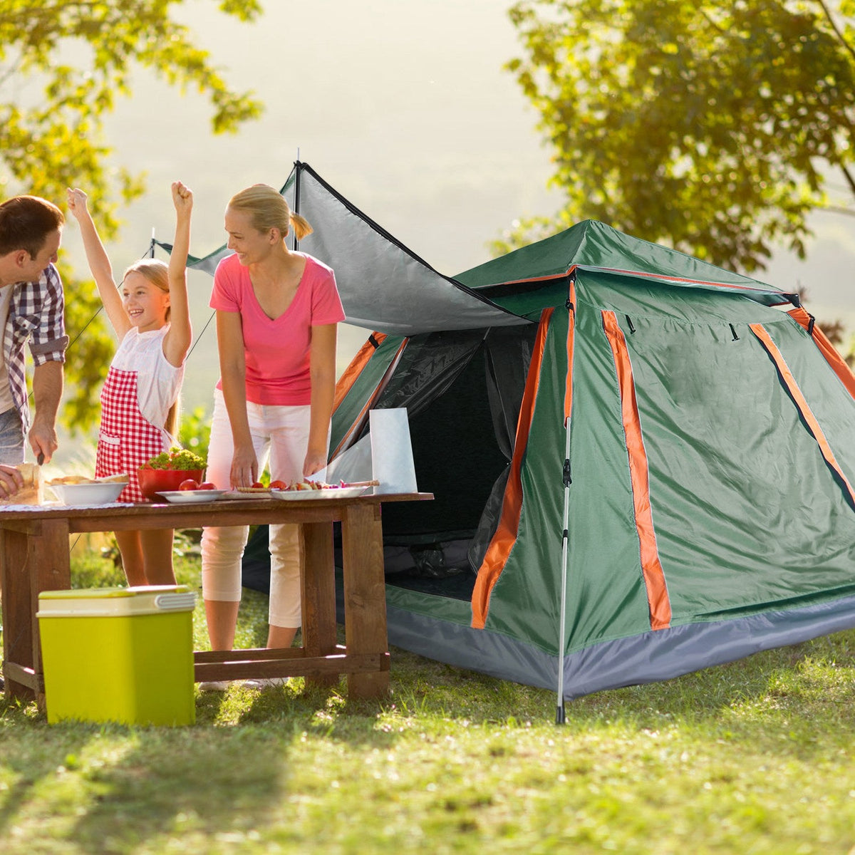 4–5-Person Camping Tent with Mosquito Mesh Windows