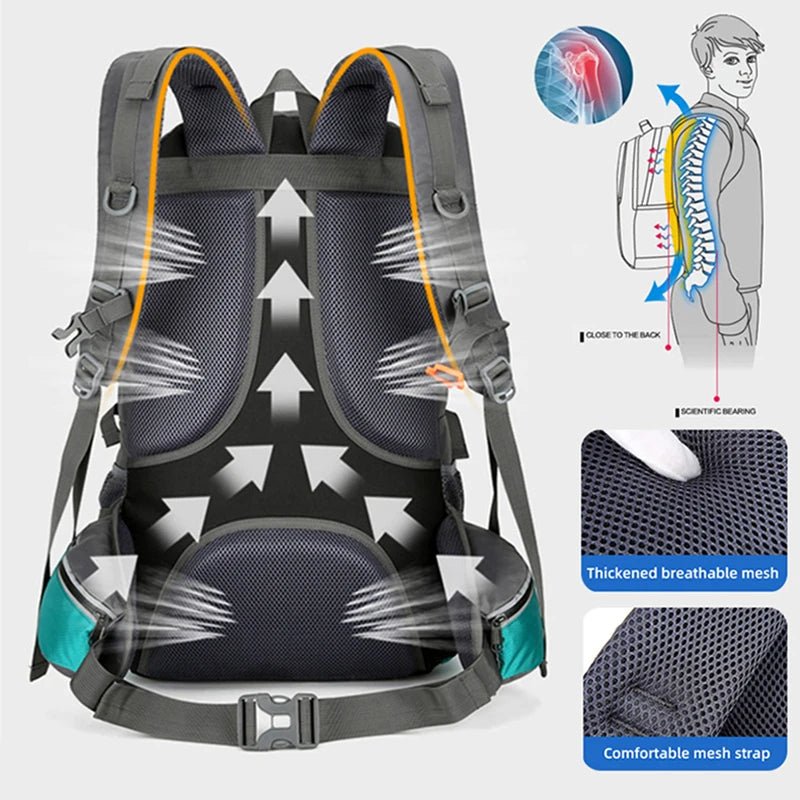 50L Hiking & Fishing Backpack