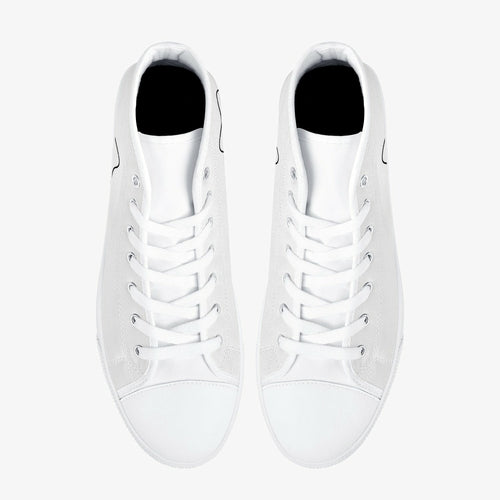 Jacki Easlick Lux Egg High-Top Canvas Sneakers – White/Black