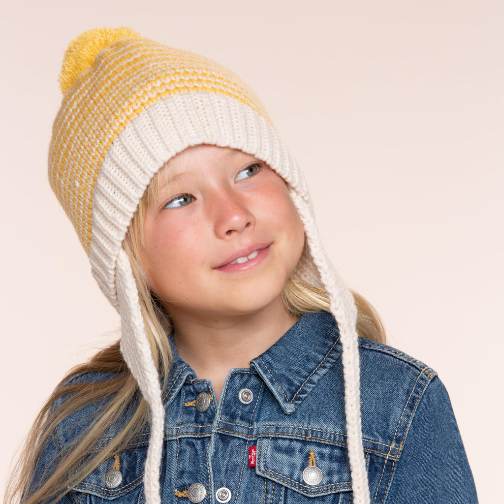 Kids’ Knit Earflap Beanie with Ties, Ages 2–6