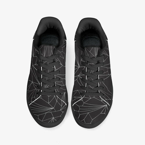 Jacki Easlick Architectural Print Leather Low-Top Sneakers