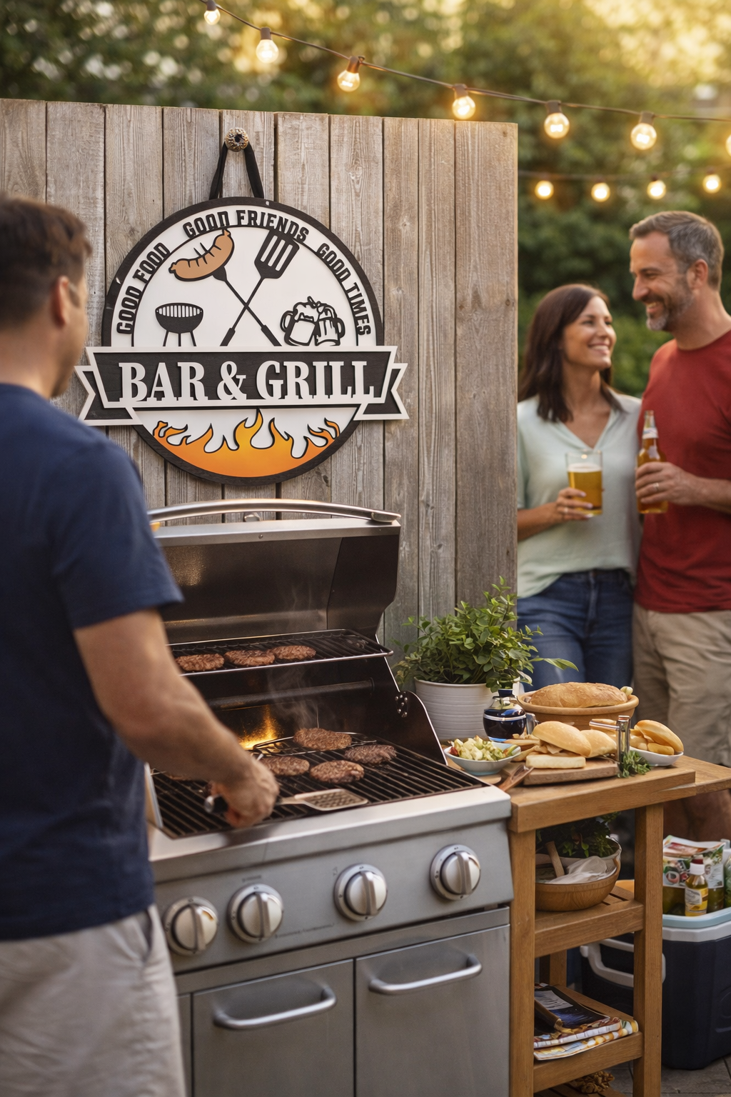 Bar & Grill Sign for Outdoor Patio Kitchens