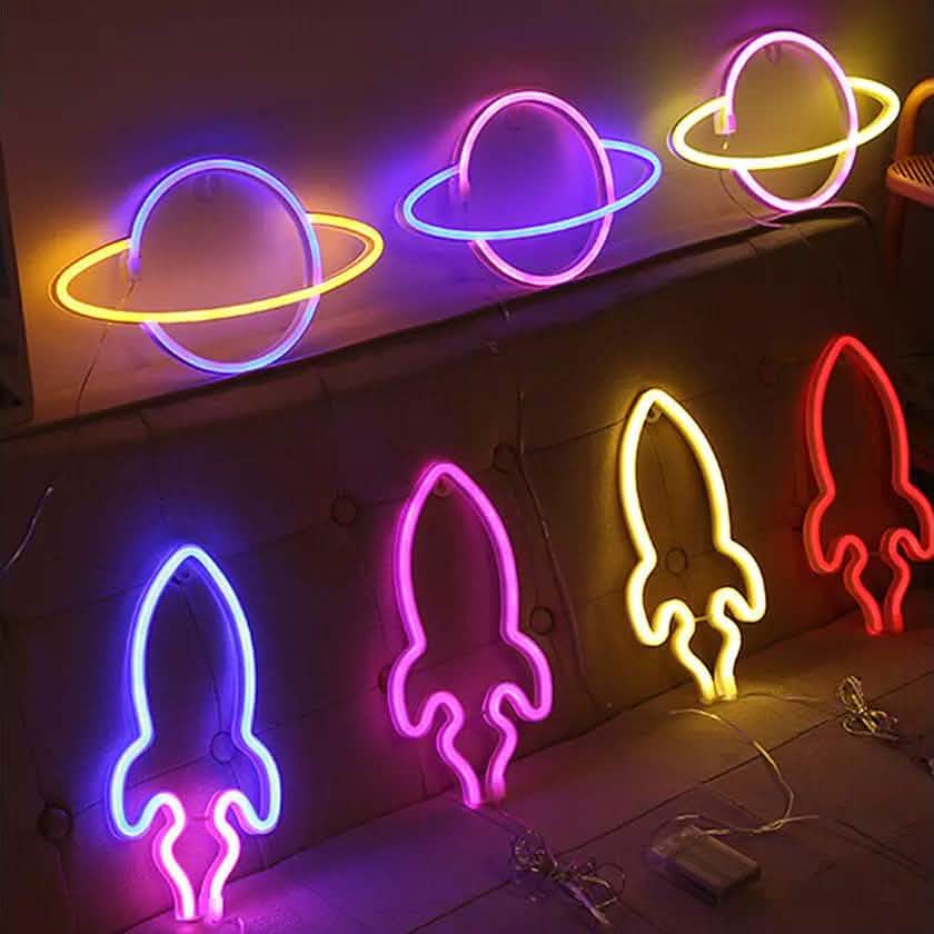 Battery & USB Powered LED Neon Wall Light Sign