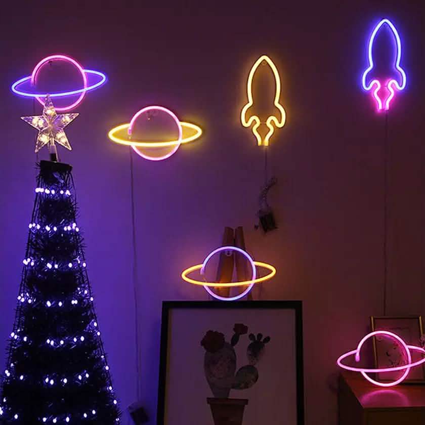 Battery & USB Powered LED Neon Wall Light Sign